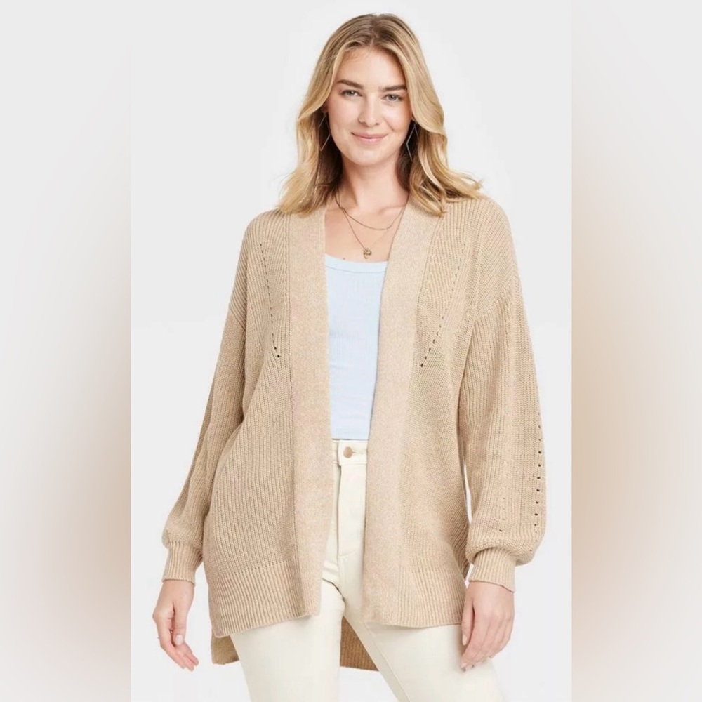 Universal thread tan cardigan